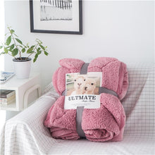 Load image into Gallery viewer, Luxurious Large Warm Sherpa Throw Blanket