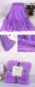 Fluffy Velvet Fleece Throw Blanket - Cot to Queen Size