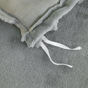 Rabbit Faux Fur Quilt Cover Set - Grey