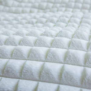 Rabbit Faux Fur Quilt Cover Set - White