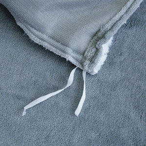 Rabbit Faux Fur Quilt Cover Set - White