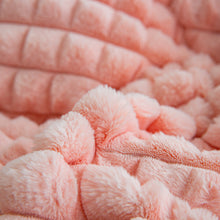 Load image into Gallery viewer, Rabbit Faux Fur Quilt Cover Set - Pink