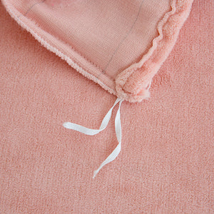 Rabbit Faux Fur Quilt Cover Set - Pink