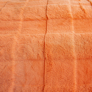 Rabbit Faux Fur Quilt Cover Set - Orange