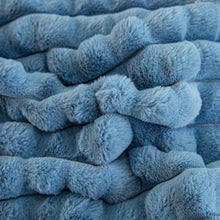 Load image into Gallery viewer, Rabbit Faux Fur Quilt Cover Set - Blue