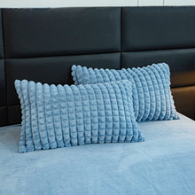 Load image into Gallery viewer, Rabbit Faux Fur Quilt Cover Set - Blue