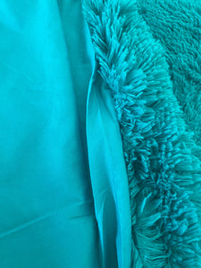 Fluffy Quilt Cover Set - Teal - CLEARANCE