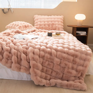 Rabbit Faux Fur Luxury Blanket