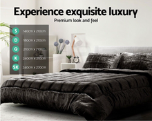 Load image into Gallery viewer, Faux Mink Quilt Comforter - Charcoal