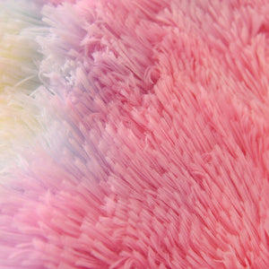 CLEARANCE - Fluffy Quilt Comforter - Rainbow Pink