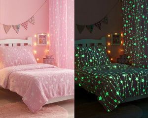 3pc Kids Glow In The Dark Bedroom Set - Warm Blanket