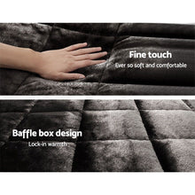 Load image into Gallery viewer, Faux Mink Quilt Comforter - Charcoal