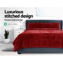 Load image into Gallery viewer, Faux Mink Quilt Comforter - Burgundy