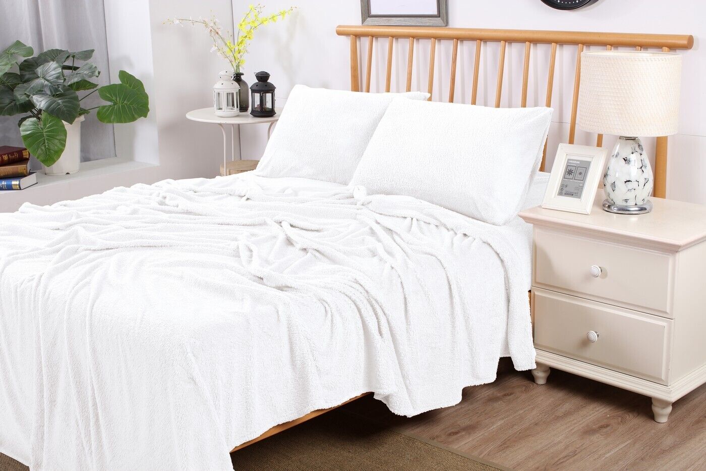 Teddy Fleece Sheet Set White – Bohemian Lifestyle Store