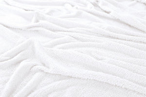 Teddy Fleece Sheet Set - White