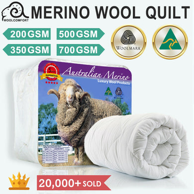 100% Merino Down Wool Quilt Duvet Doona Blanket Summer/Winter