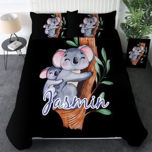 Customised Koala Family Quilt Cover Set