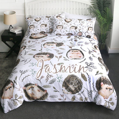 Customised Hedgehog Quilt Cover Set - Various Styles