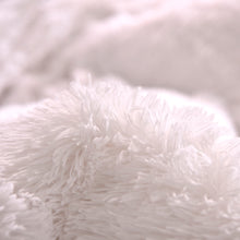 Load image into Gallery viewer, Fluffy Faux Mink &amp; Velvet Fleece Quilt Cover Set - Pure White