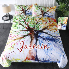 Load image into Gallery viewer, Mandala Quilt Cover Set - Tree of Life