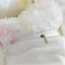 Load image into Gallery viewer, Fluffy Faux Mink &amp; Velvet Fleece Quilt Cover Set - Rainbow Pale