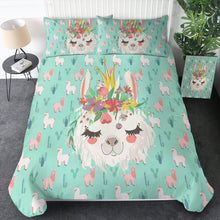 Load image into Gallery viewer, Llama Boho Quilt Cover Set - 100% Cotton