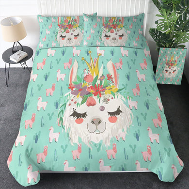 Mandala Quilt Cover Set - Llama Boho