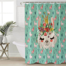 Load image into Gallery viewer, Llama Boho Shower Curtain Waterproof