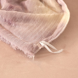 Fluffy Faux Mink & Velvet Fleece Quilt Cover Set - Marble Violet Cream