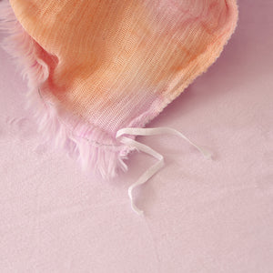 Fluffy Faux Mink & Velvet Fleece Quilt Cover Set - Marble Violet