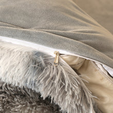 Load image into Gallery viewer, Fluffy Faux Mink &amp; Velvet Fleece Quilt Cover Set - Marble Grey