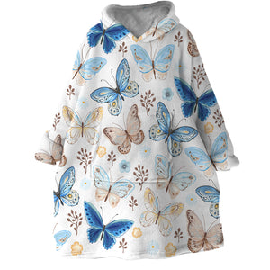 Blanket Hoodie - Blue Butterfly (Made to Order)