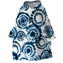 Load image into Gallery viewer, Blanket Hoodie - Blue Tie Dye (Made to Order)
