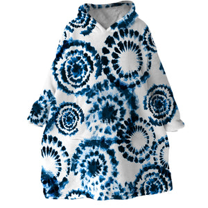Blanket Hoodie - Blue Tie Dye (Made to Order)