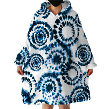 Load image into Gallery viewer, Blanket Hoodie - Blue Tie Dye (Made to Order)