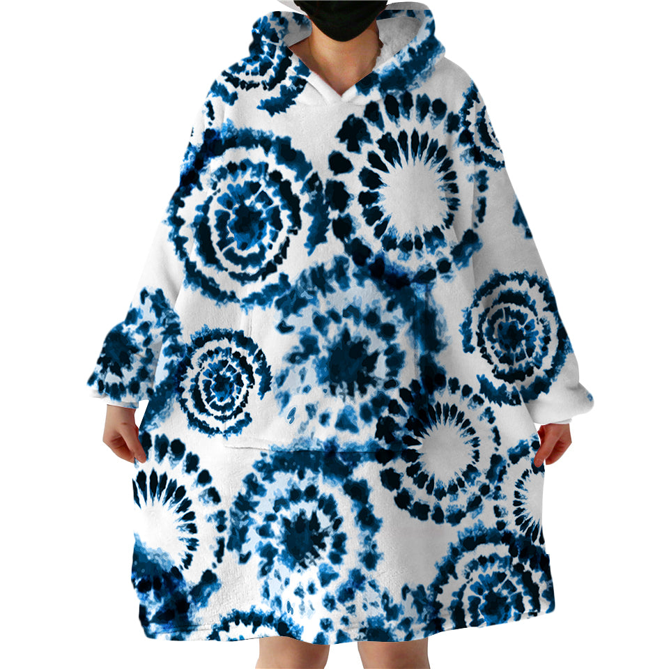 Blanket Hoodie - Blue Tie Dye (Made to Order)