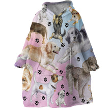 Load image into Gallery viewer, Blanket Hoodie - Breed Dogs (Made to Order)