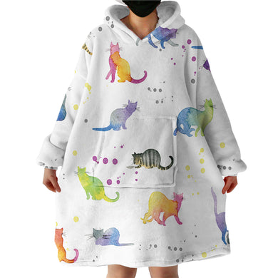 Blanket Hoodie - Cat Watercolor (Made to Order)