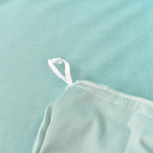 Fluffy Faux Mink & Velvet Fleece Quilt Cover Set - Turquoise