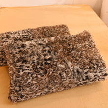 Load image into Gallery viewer, Fluffy Faux Mink &amp; Velvet Fleece Quilt Cover Set - Leopard