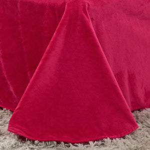 Fluffy Faux Mink & Velvet Fleece Quilt Cover Set - Hot Pink