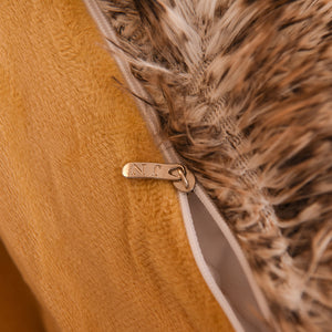 Fluffy Faux Mink & Velvet Fleece Quilt Cover Set - Leopard