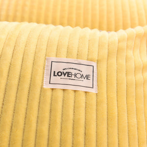 Soft Corduroy Velvet Fleece Quilt Cover Set - Yellow Grey