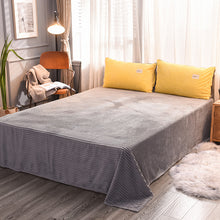 Load image into Gallery viewer, Soft Corduroy Velvet Fleece Quilt Cover Set - Yellow Grey