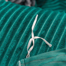 Load image into Gallery viewer, Soft Corduroy Velvet Fleece Quilt Cover Set - Emerald Grey