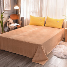 Load image into Gallery viewer, Soft Corduroy Velvet Fleece Quilt Cover Set - Yellow Beige
