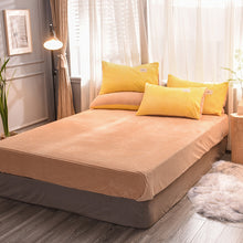 Load image into Gallery viewer, Soft Corduroy Velvet Fleece Quilt Cover Set - Yellow Beige