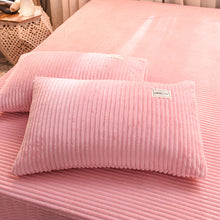 Load image into Gallery viewer, Soft Corduroy Velvet Fleece Quilt Cover Set - Soft Pink