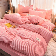 Load image into Gallery viewer, Soft Corduroy Velvet Fleece Quilt Cover Set - Soft Pink