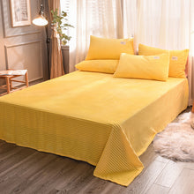 Load image into Gallery viewer, Soft Corduroy Velvet Fleece Quilt Cover Set - Yellow Mellow